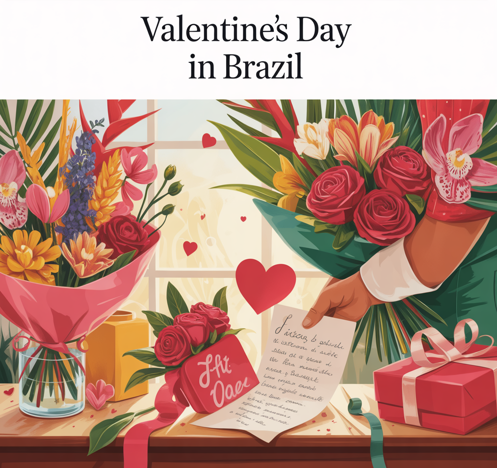 Valentines day flowers brazil