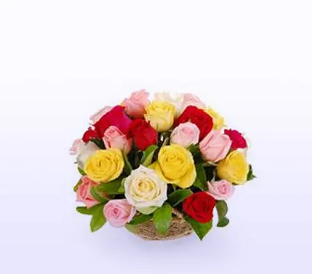 Mixed Rose Basket