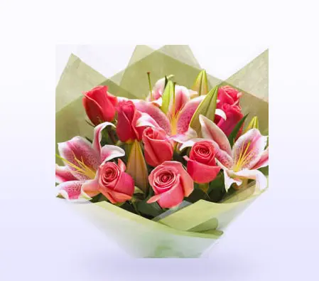 Mixed Roses and Lilies Bouquet