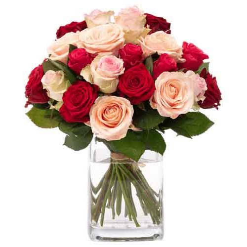 Dazzling Bouquet of Mixed Roses