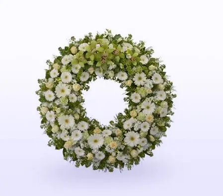 White Flowers Wreath
